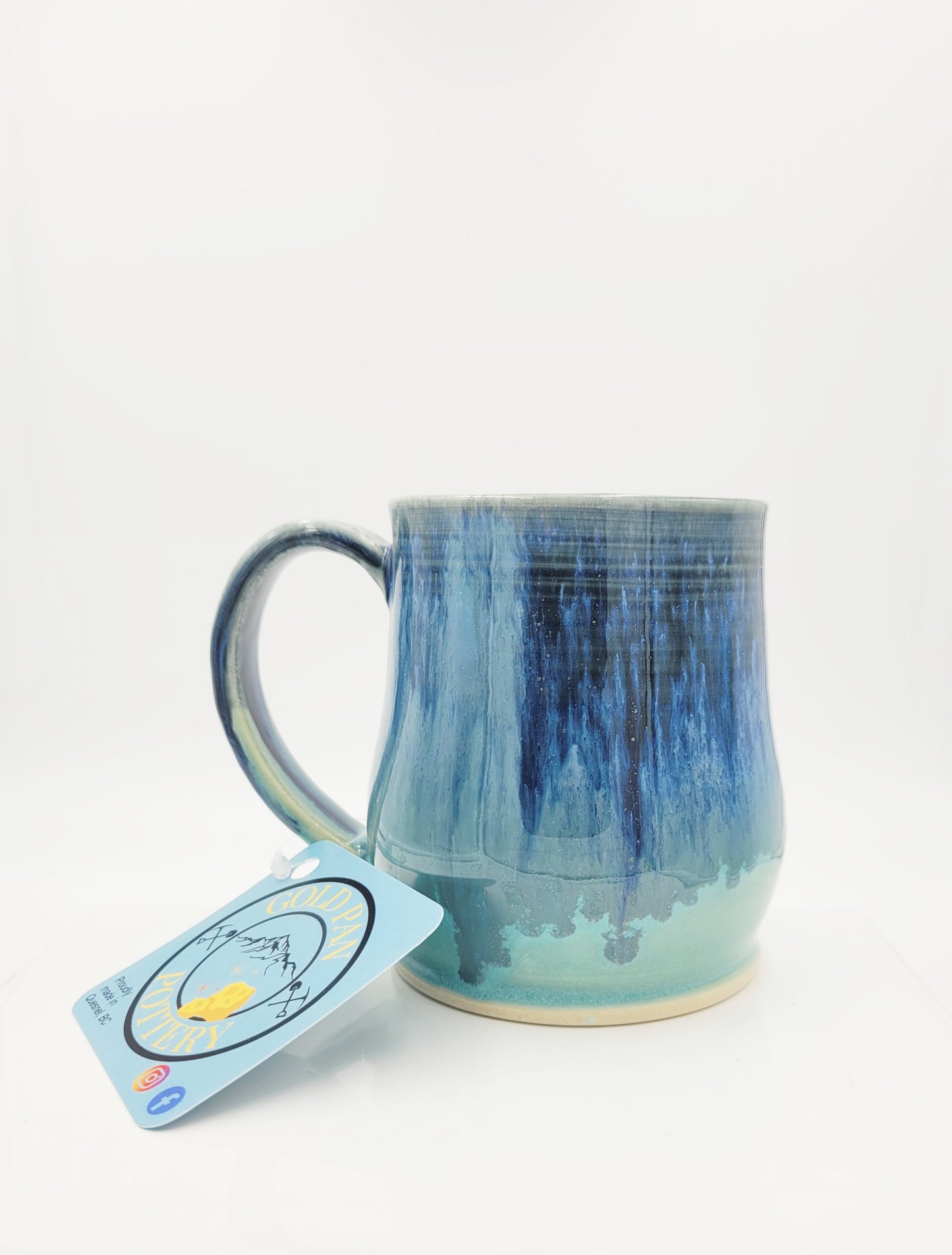 Teal and Blue Pottery Mug