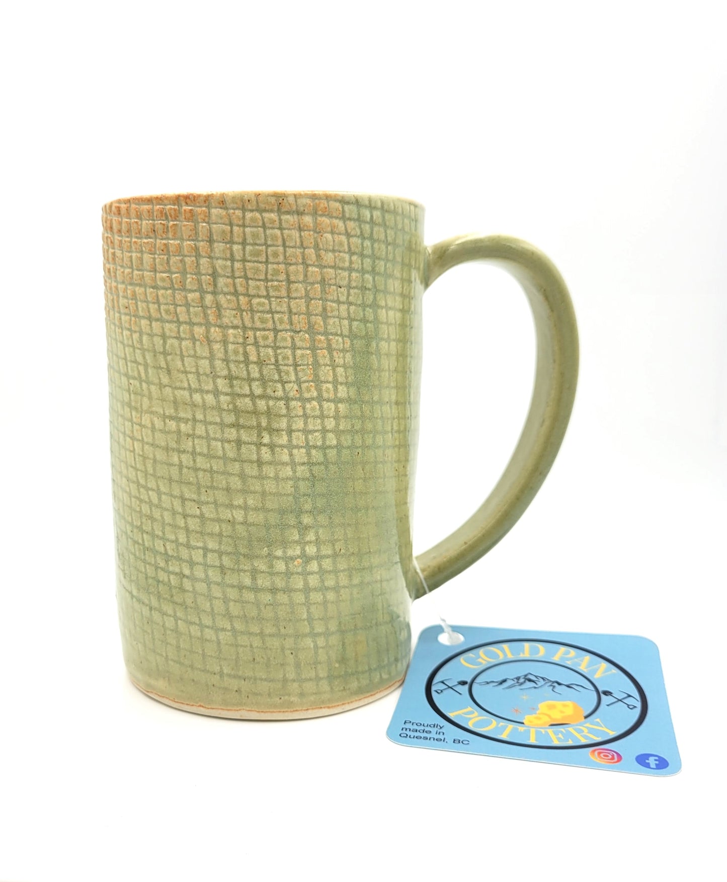 Handmade pottery mug, reptile skin