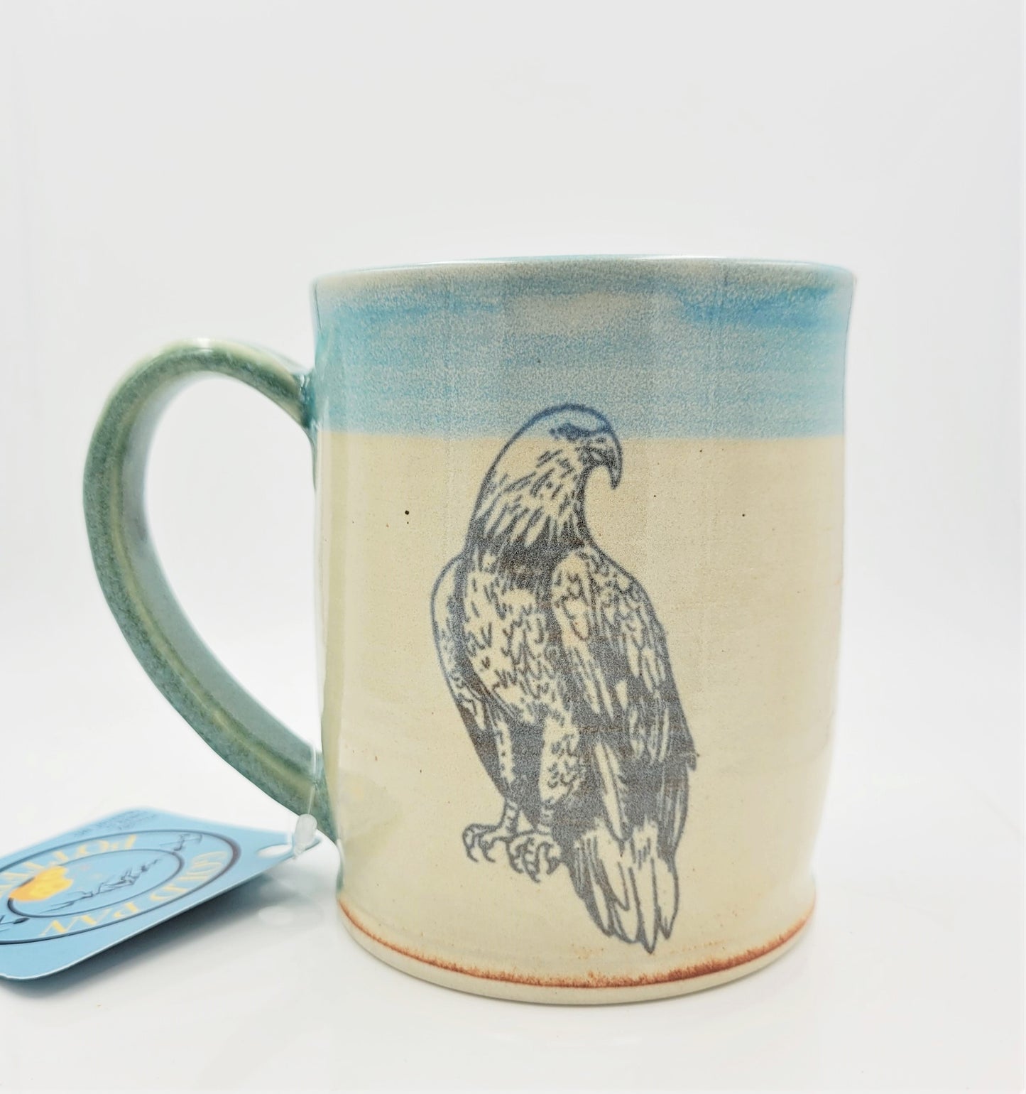 Handmade Pottery Mug, Eagle