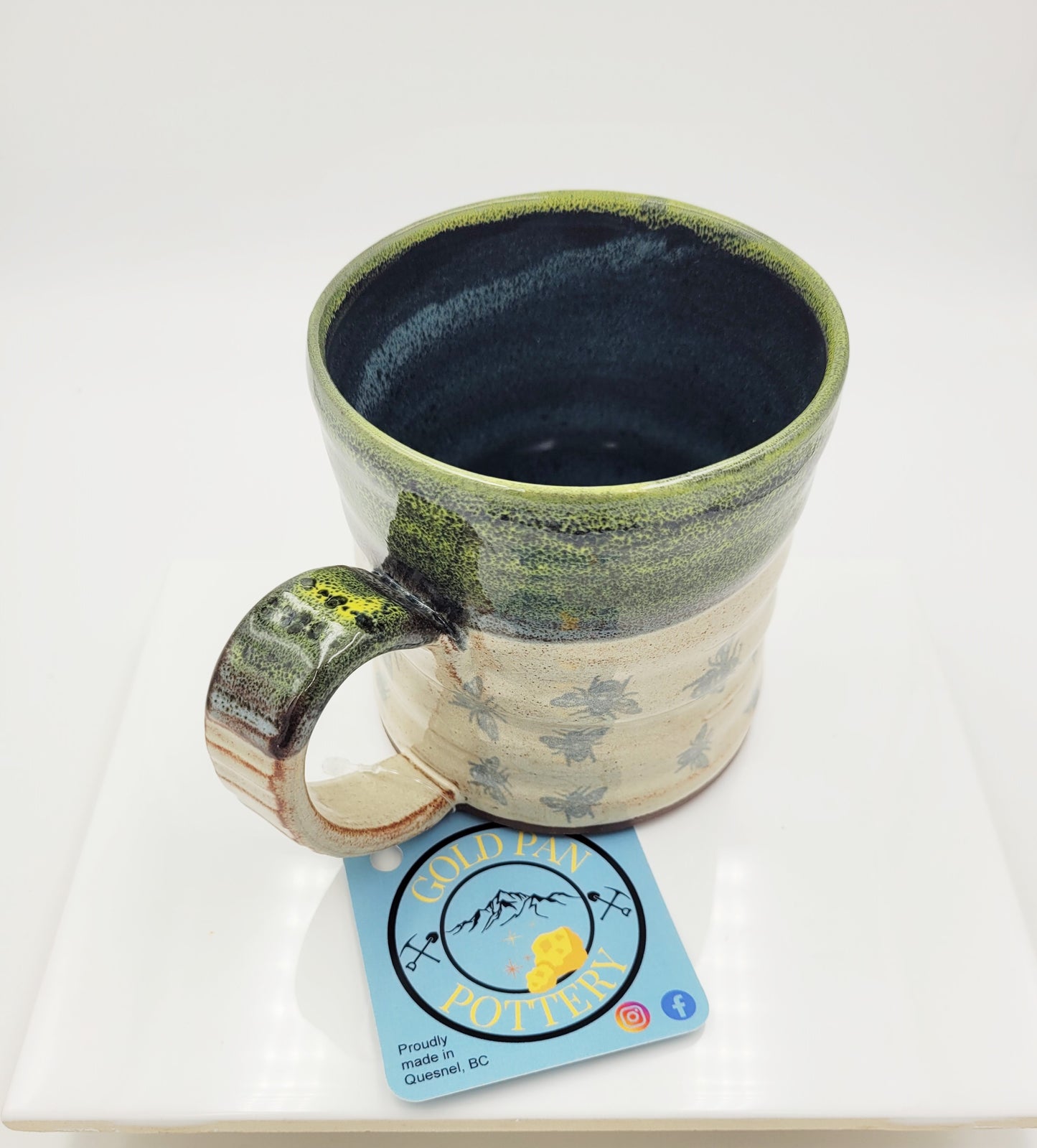 Handmade Bee Pottery Mug