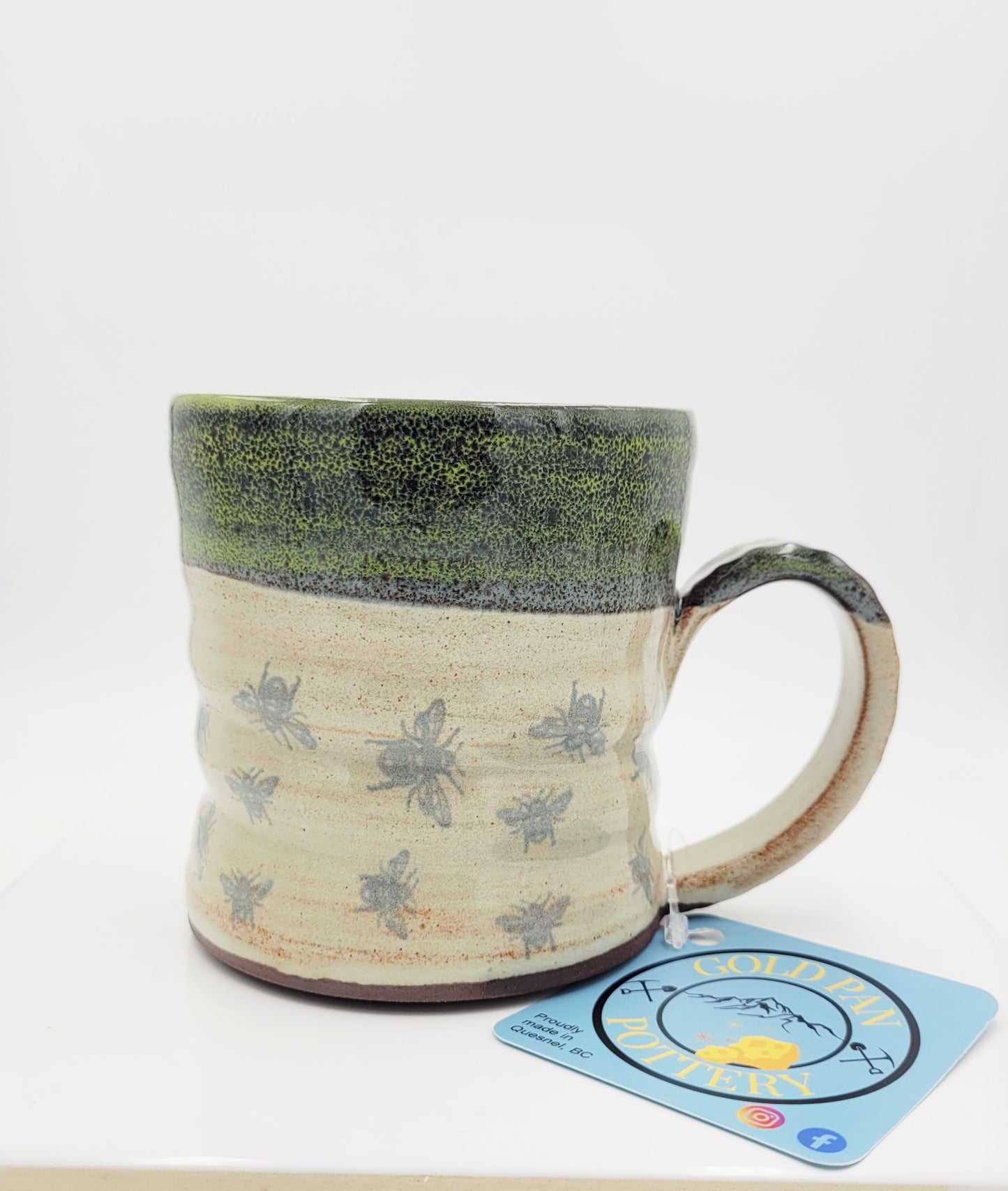 Handmade Bee Pottery Mug