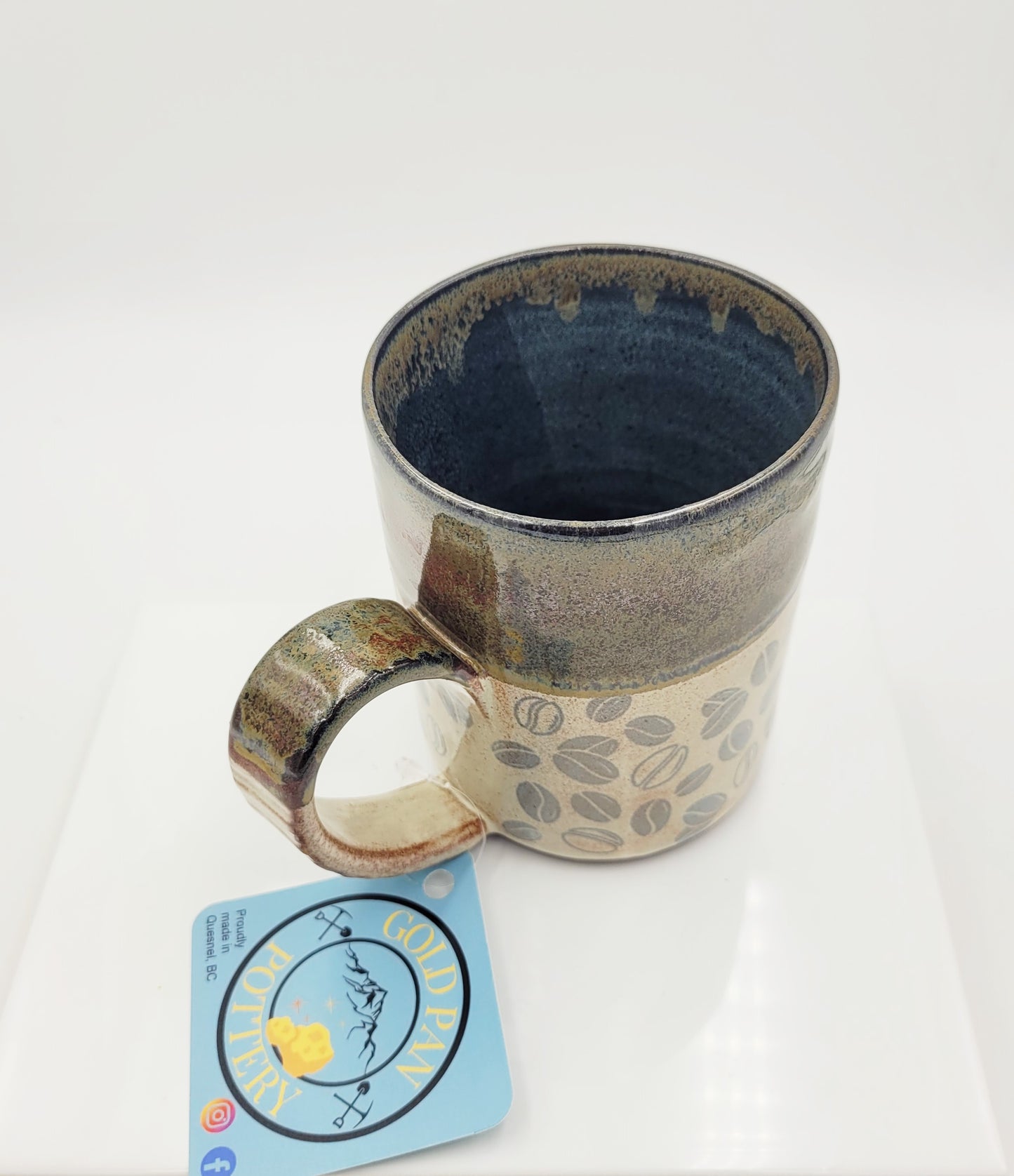 Handmade Pottery Mug, Coffee bean