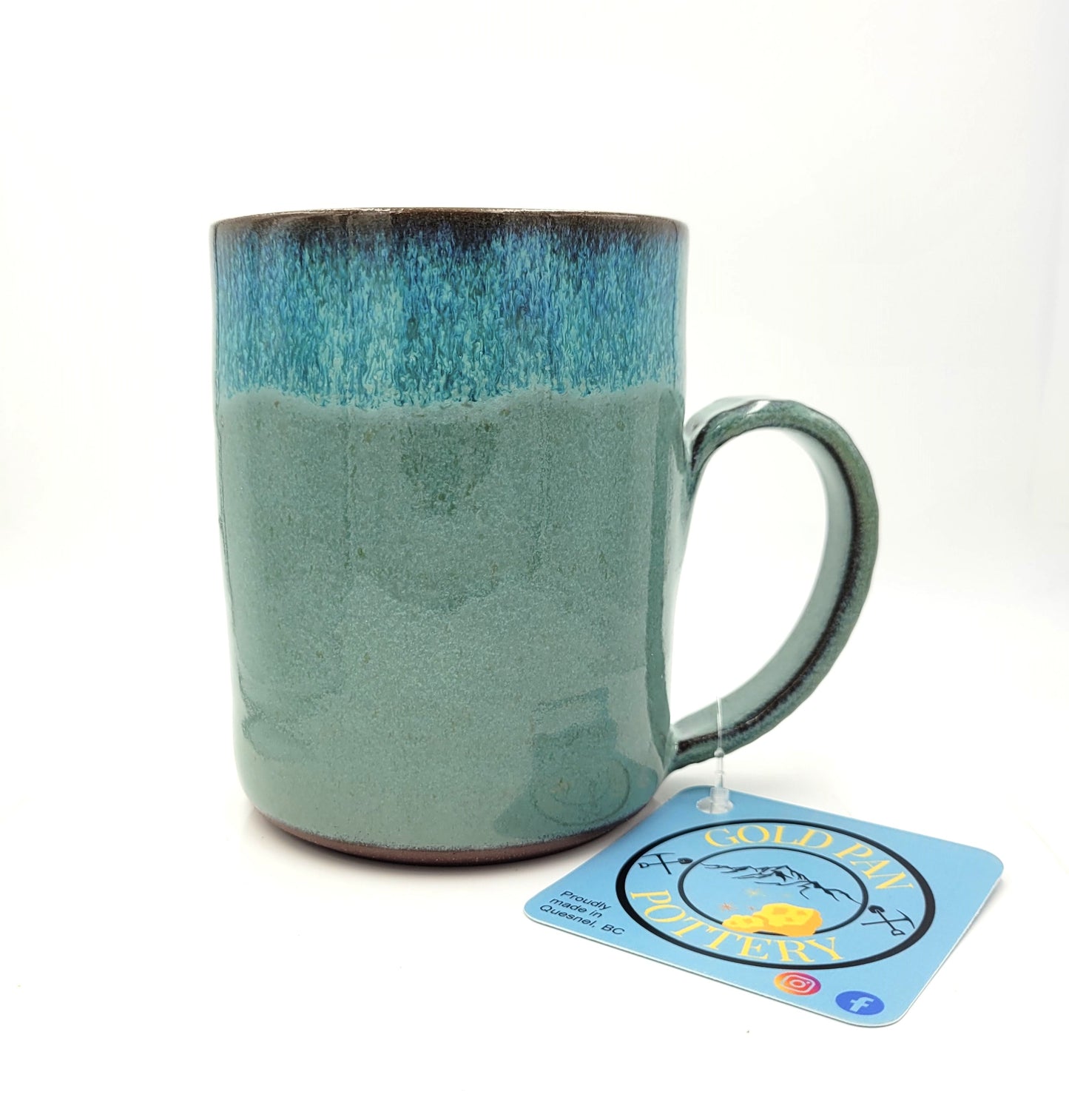 Winter wonderland handmade pottery mug