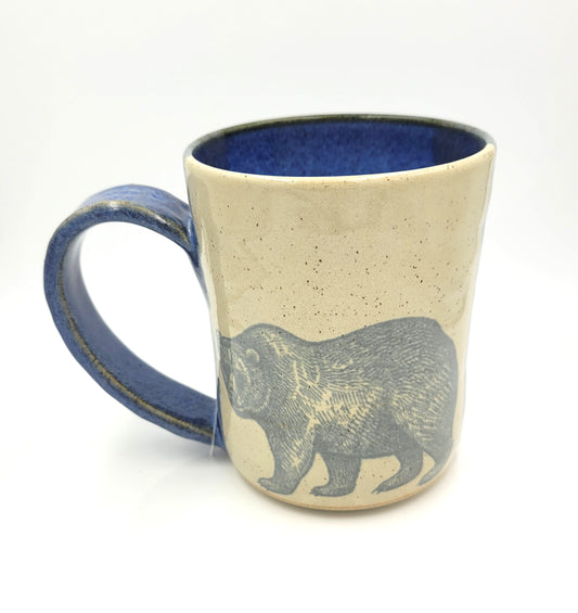 Handmade Pottery Mug - Grizzly Bear
