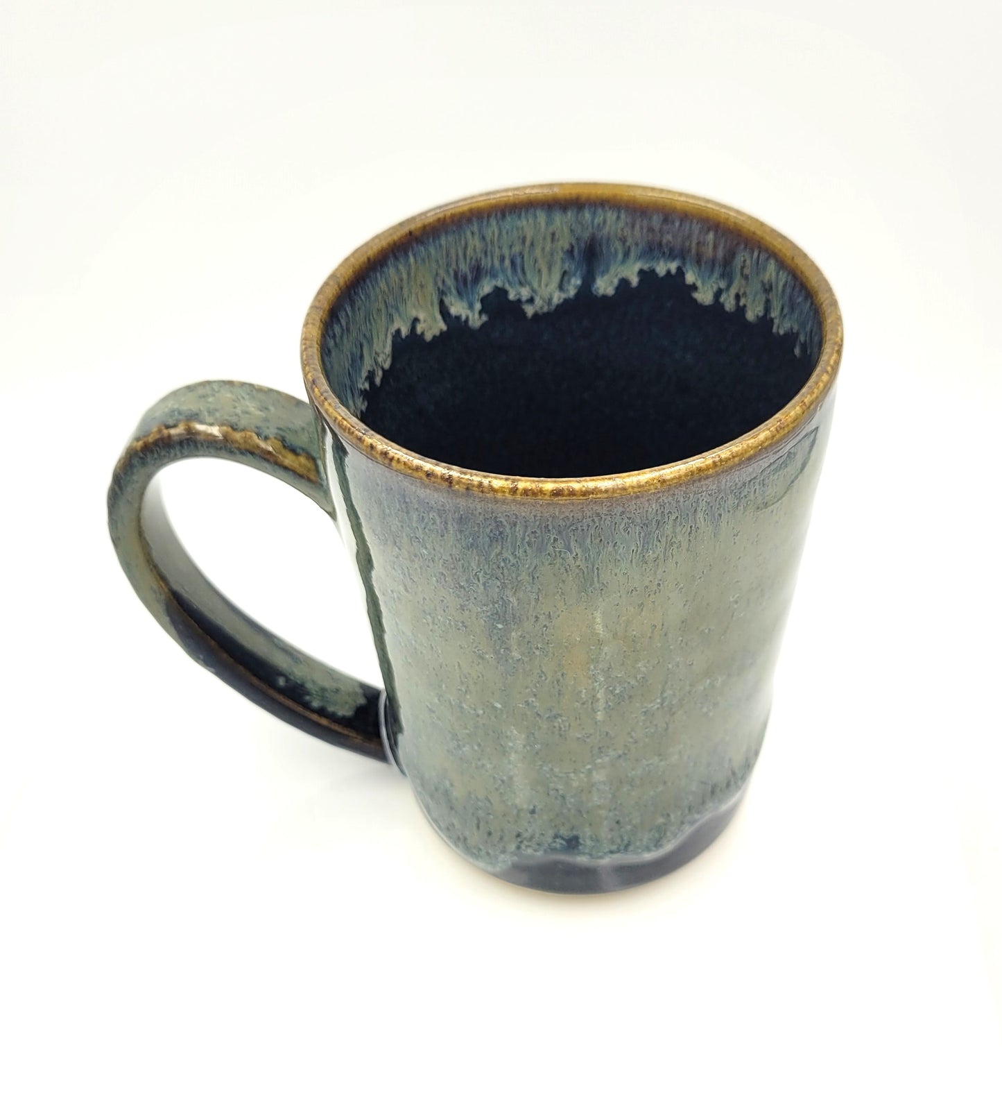 Handmade Pottery Mug - Black Drips