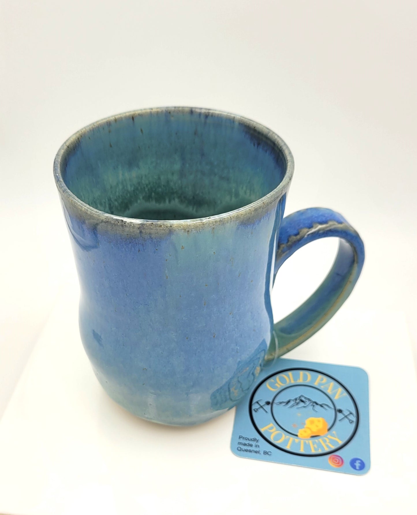 Handmade Pottery Mug - Caribbean Blue