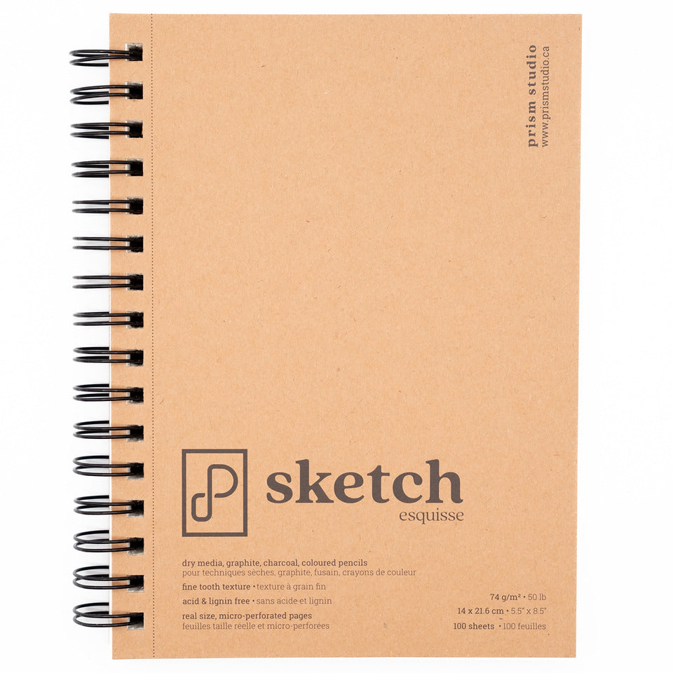 Sketch Pad, 5.5" x 8.5", Spiral-Bound at Side