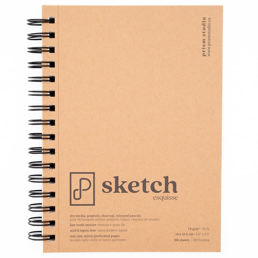Sketch Pad, 5.5" x 8.5", Spiral-Bound at Side