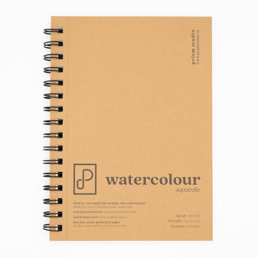 Watercolour Pad, 5.5" x 8.5" - Cold Pressed 140lb (Wire Bound)