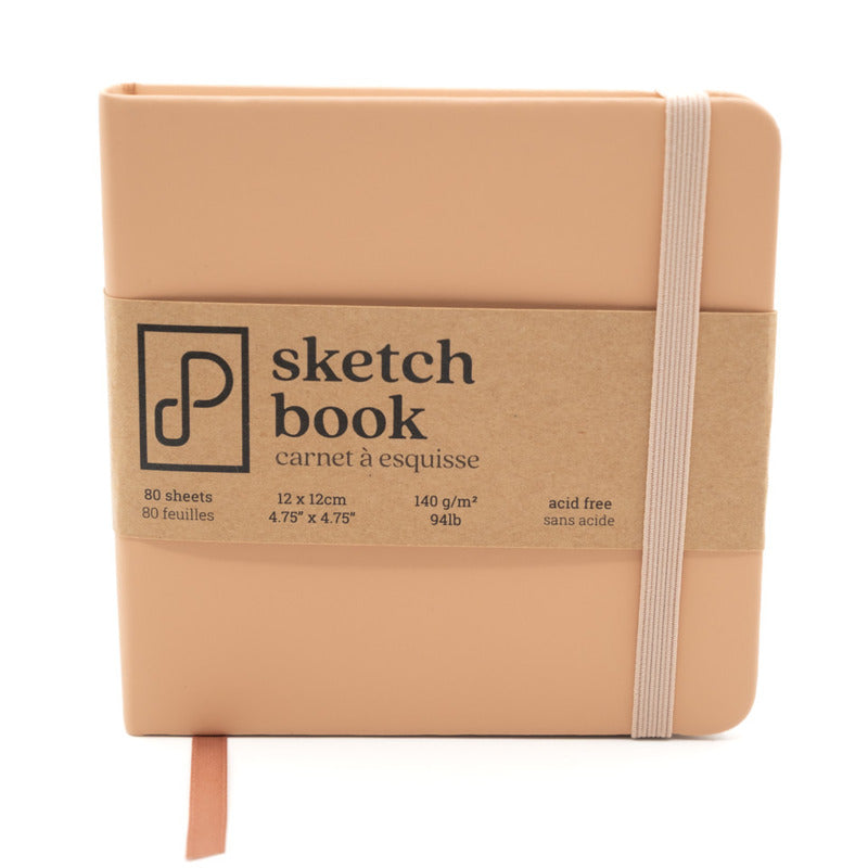 Sketch Book, 12cm x 12cm, Desert Sand (Bright White Pages)