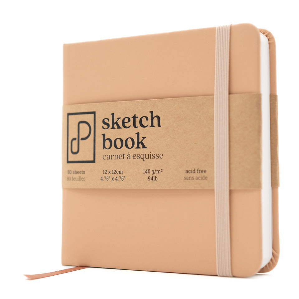 Sketch Book, 12cm x 12cm, Desert Sand (Bright White Pages)