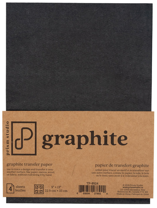 Graphite Transfer Paper, 9" x 13", (4 sheets)