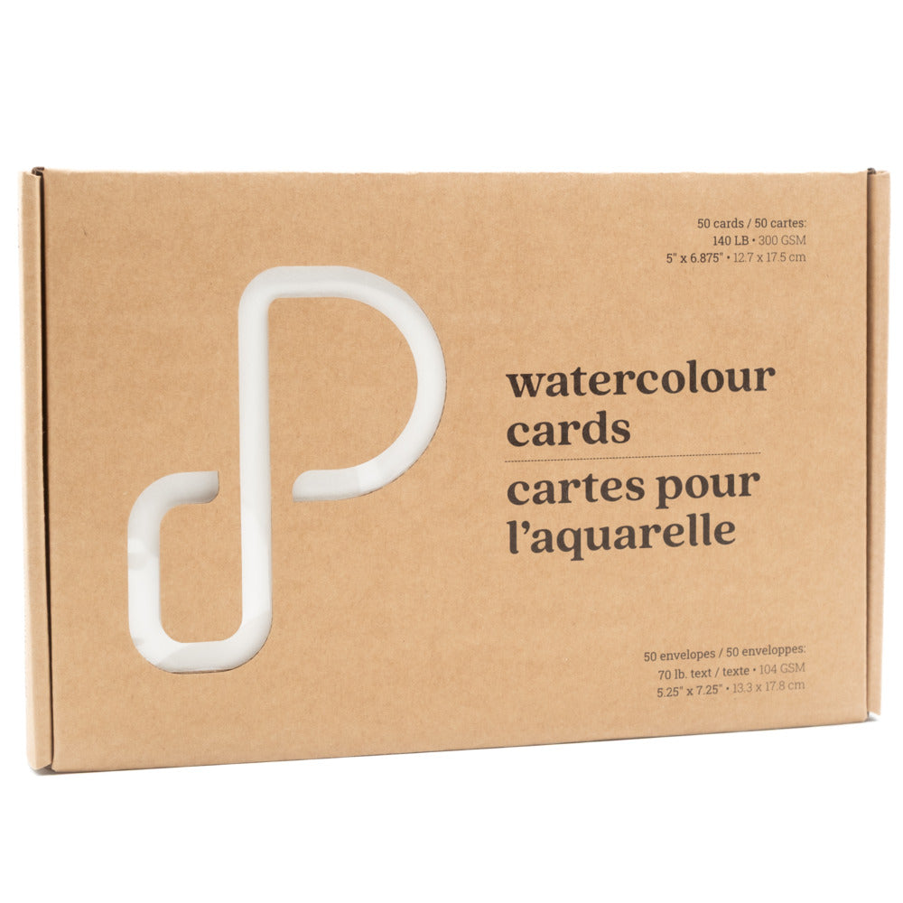 Watercolour Cards, 5" x 6.875" (50 Cards + 50 Envelopes)