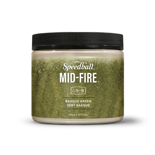 Mid-Fire Glaze, 16oz - Basque Green