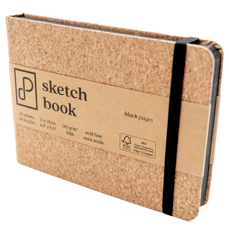 Sketch Book, 11cm x 15cm, Black Pages