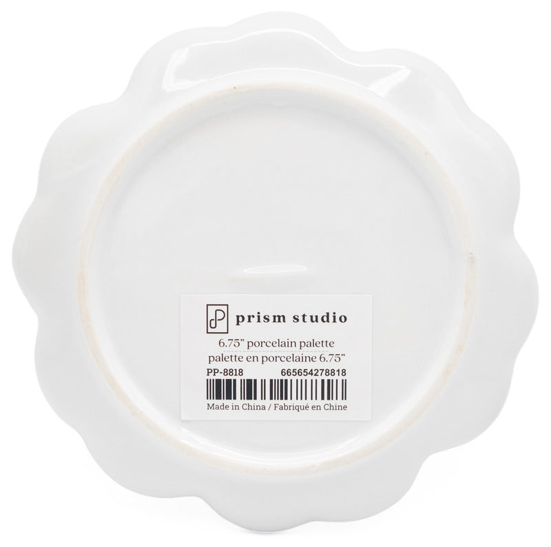 6.75" Porcelain Flower Palette, 7 Well